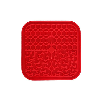 Pet Supplies Silicone Pet Licking Mat Cat Anti-Choking with Slow Food Bowl Puppy Bath Distracted Licking Plate Cutlery