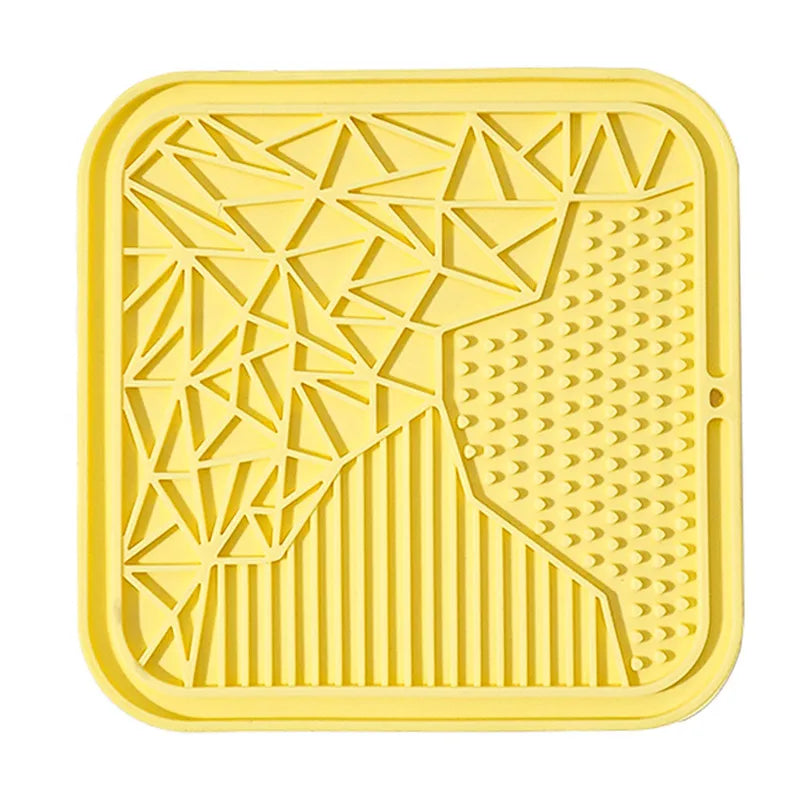 Pet Supplies Silicone Pet Licking Mat Cat Anti-Choking with Slow Food Bowl Puppy Bath Distracted Licking Plate Cutlery