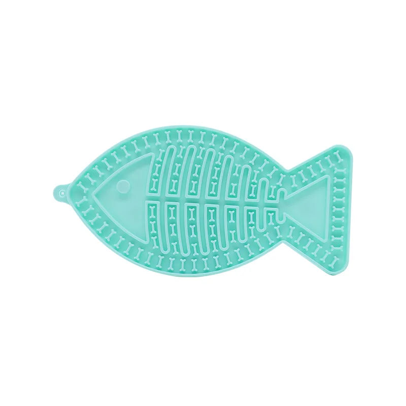 Pet Supplies Silicone Pet Licking Mat Cat Anti-Choking with Slow Food Bowl Puppy Bath Distracted Licking Plate Cutlery